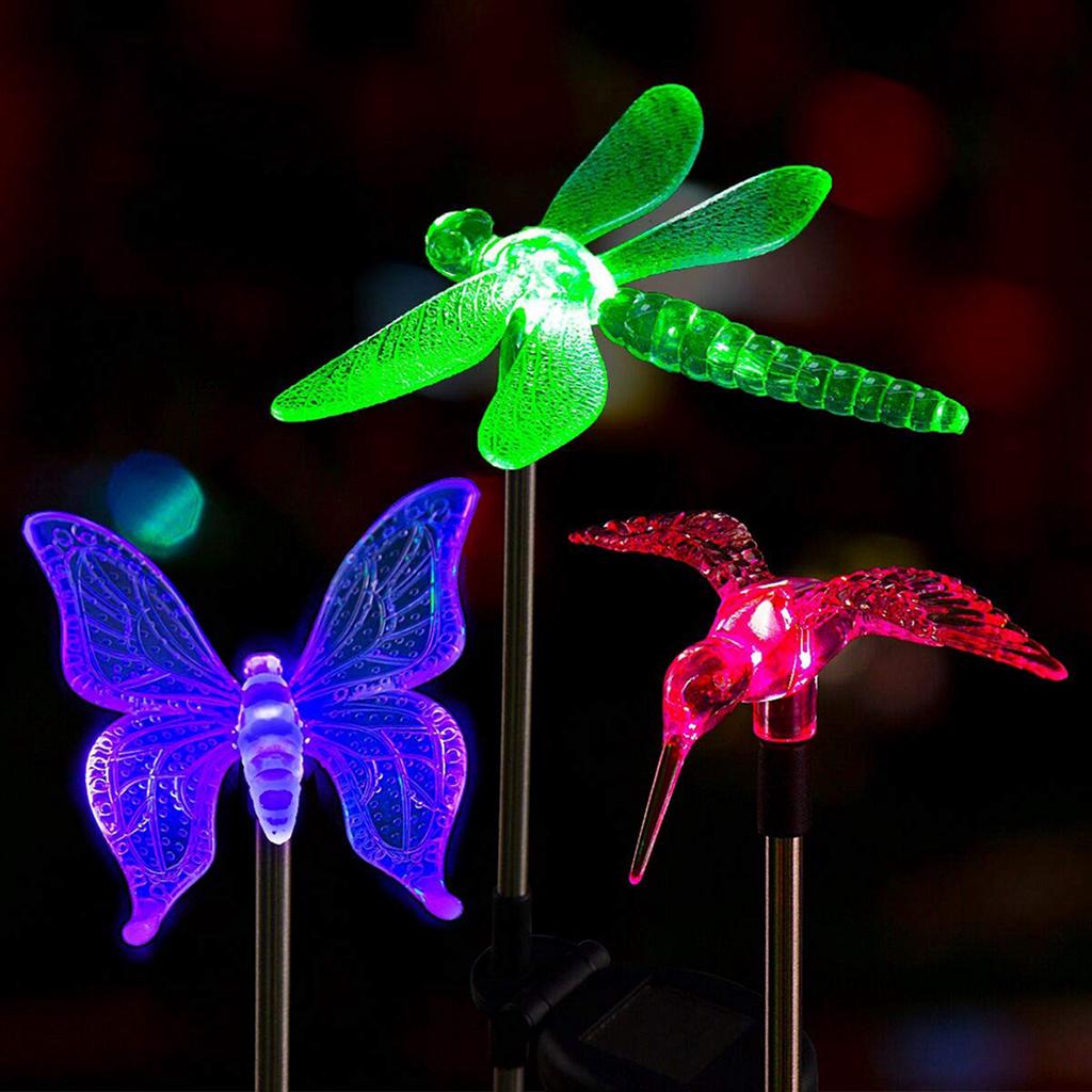 Butterfly Dragonfly Solar Power LED Light Outdoor Garden Yard Lawn Lamp Decor Butterfly Dragonfly Solar Power LED Light Outdoor Garden Yard Lawn Lamp Decor