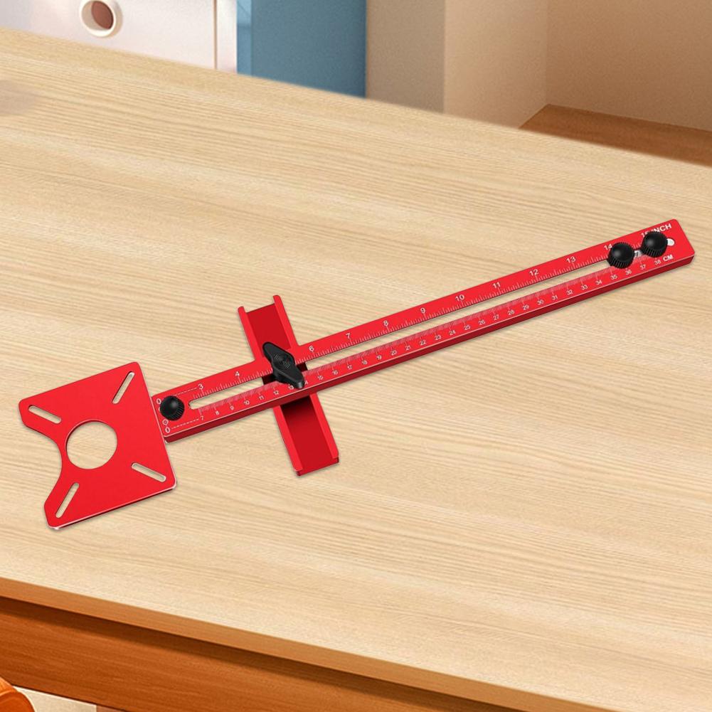 4 In 1 Cabinet Hardware Jig Aluminum Alloy Circular Auxiliary Tool Multifunctional Router Circle Cutting Guide for Woodworking