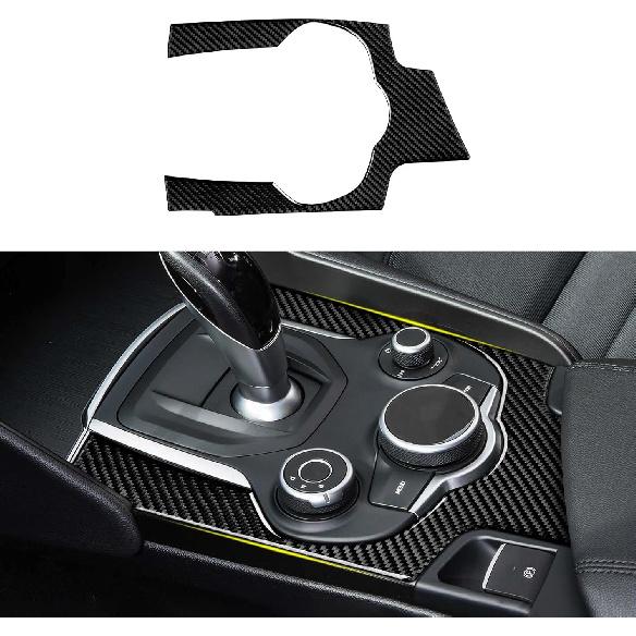 4PCS Car Inner Door Bowl Cover Trim Carbon Fiber Sticker Decal fits for Alfa Romeo Giulia Stelvio Tonale 2016 2017 2018      2024 2025 2026 Interior