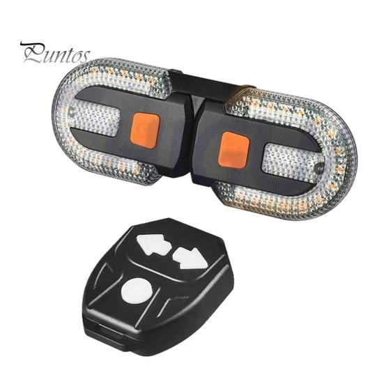 Waterproof Bike Light Bicycle Turn Tail with Remote Control, IPX6 5 Modes USB Rechargeable Rear Warning Light, Dual LED Split Taillight for A