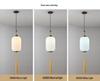 Modern Asian-Inspired Striped Glass Pendant Light for Restaurants and Bars