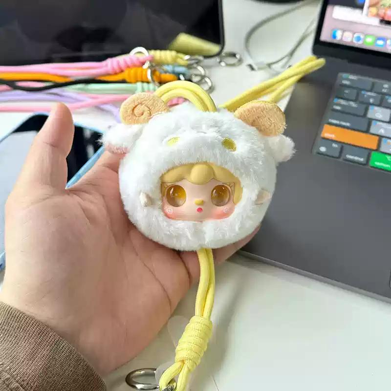Genuine Yooki V7 Pendant Phone Lanyard Series Vinyl Mini Blind Box Cute Decor Collection Figurine Kid Girl Birthday Gift Toy