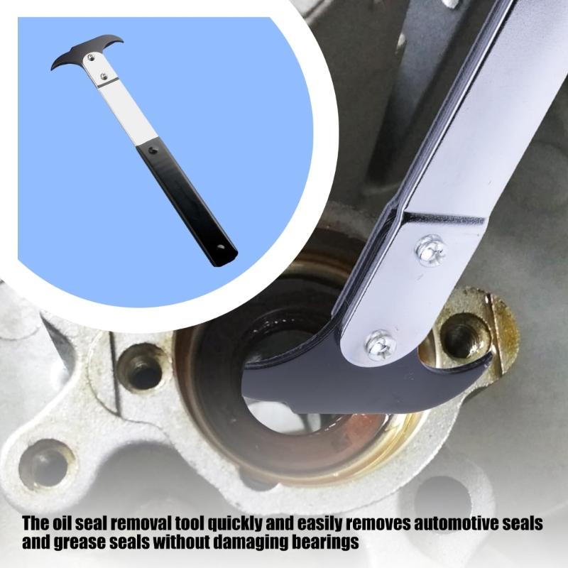Professional Seal Puller Double Hook Tips Oil Seal Removal Tool for Various Vehicle Seal Puller Easy Grip Heavy Duty Tool