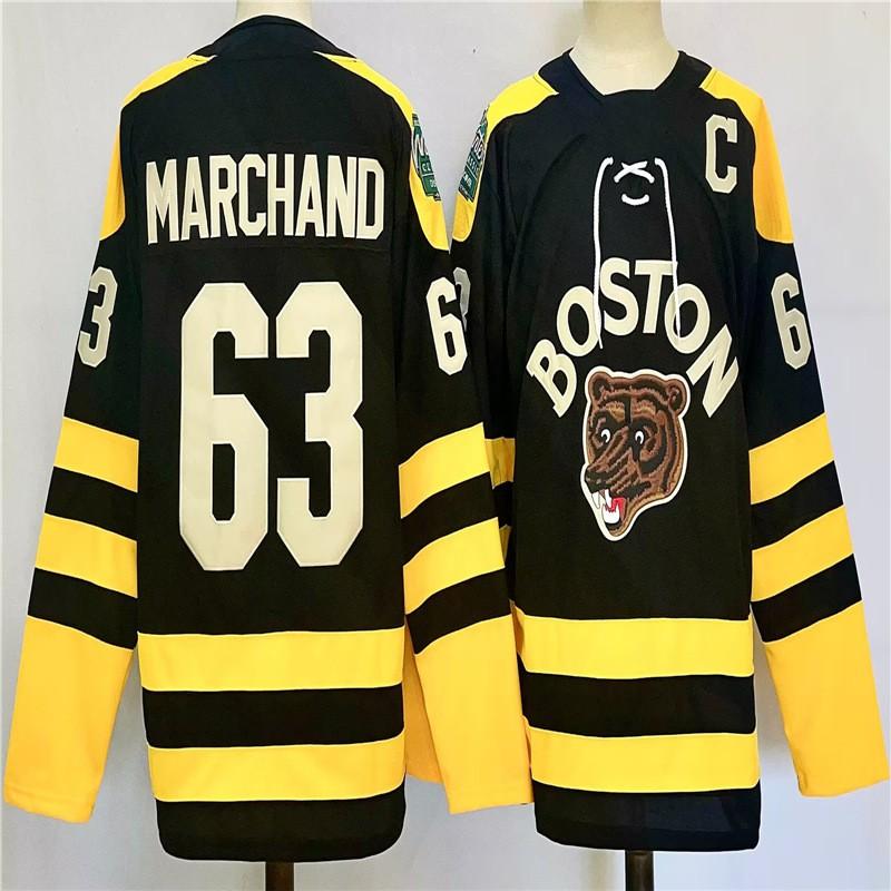Boston Bruins NHL Hockey Jersey Uomo Cotone Sportswear Fan del Ghiaccio Abbigliamento Autunnale