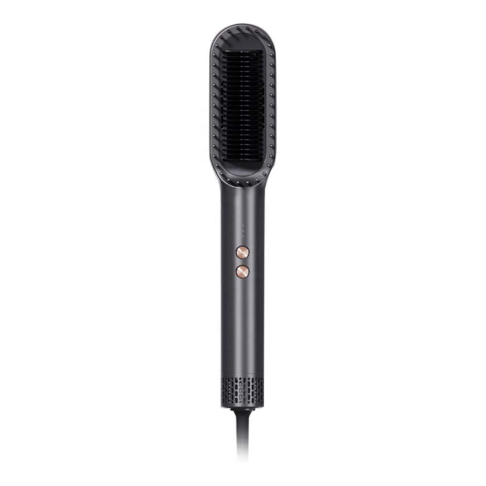 45W Ceramic LCD Display Straight Hair and Curly Hair Styles in One Step Electric Hair Straightener Brush Hairbrush Comb