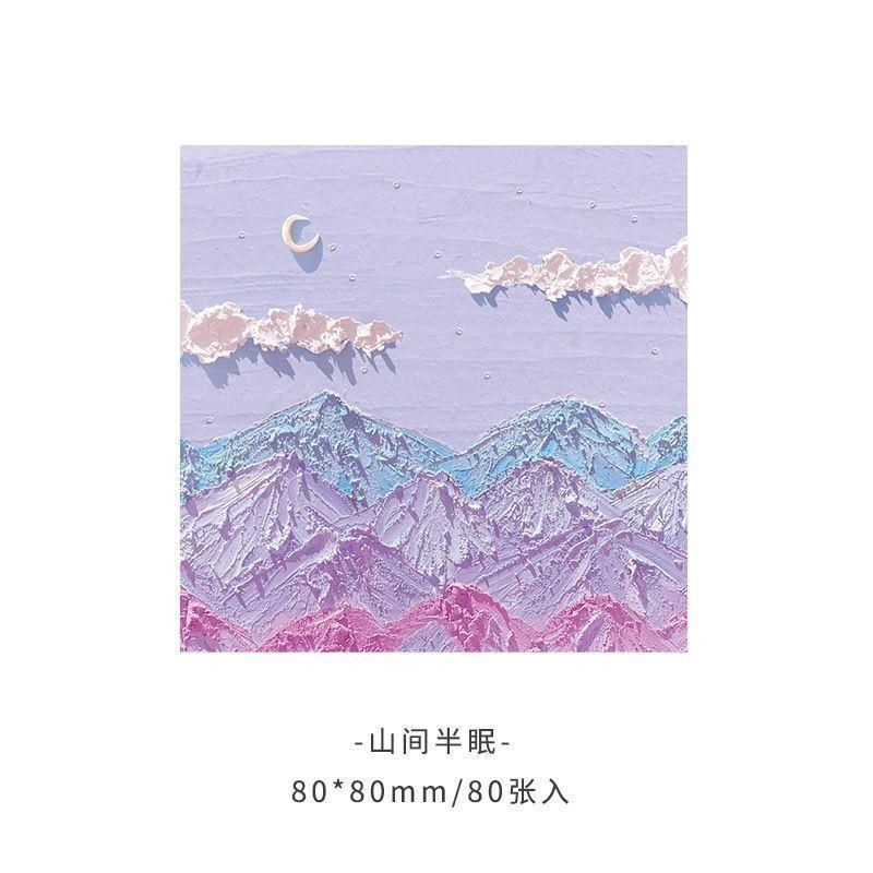 Oil Painting Sticky Notes, Slumber Design, 1 Pack Sticky Notes for, School and Journaling