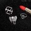 Schmuck Elefant Edelstein 3-teiliger Gelenkring, Set-Ring