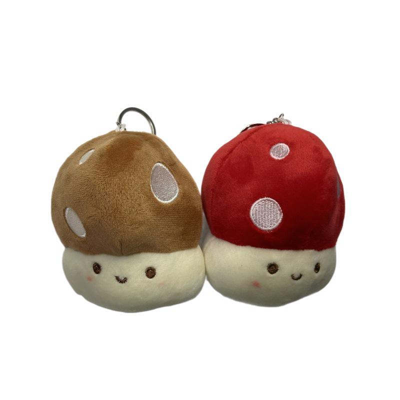 Cute Cartoon Mushroom Plush Keychain Doll