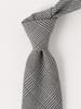 [BEAMS HART] Glen Check Necktie for Men, White, Free Size, 414417539940188