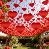 Romantic Valentine's Day Love Pulling DIY Decorations Love Flower Hanging Curtain Wedding Party Supplies