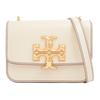 Eleanor Gold Logo Flap Leather Handbag Crossbody Shoulder Bag Small Women Handbags Cream-White 83008-250