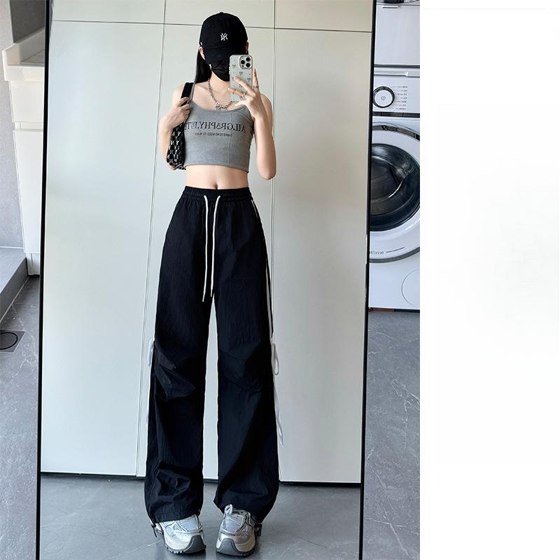 Summer New Loose Drape Wide-leg Pants Casual Bow Quick-drying Overalls