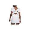 Nike Camiseta de Manga Corta con Diseño Hueco Redondo de Color Sólido Clásico para Mujer Tops Blanco FN2852-100