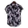 Camicia da uomo hawaiana Stampa moda mare Manica corta Abbigliamento da uomo Moda Collo a revers Bottoni Top T-shirt Nuova camicia da uomo