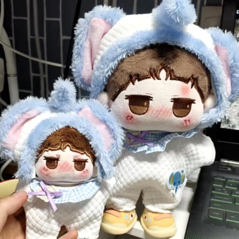 Elephant Jumpsuit 10cm Cotton Doll Clothes Cartoon Hat Doll Dress Up Set  Doll Accessories