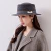 Wool Felt Women's Wool Hat Flat Top French Fedora Hat New Retro Lady Hat  Autumn Winter Daily Wear