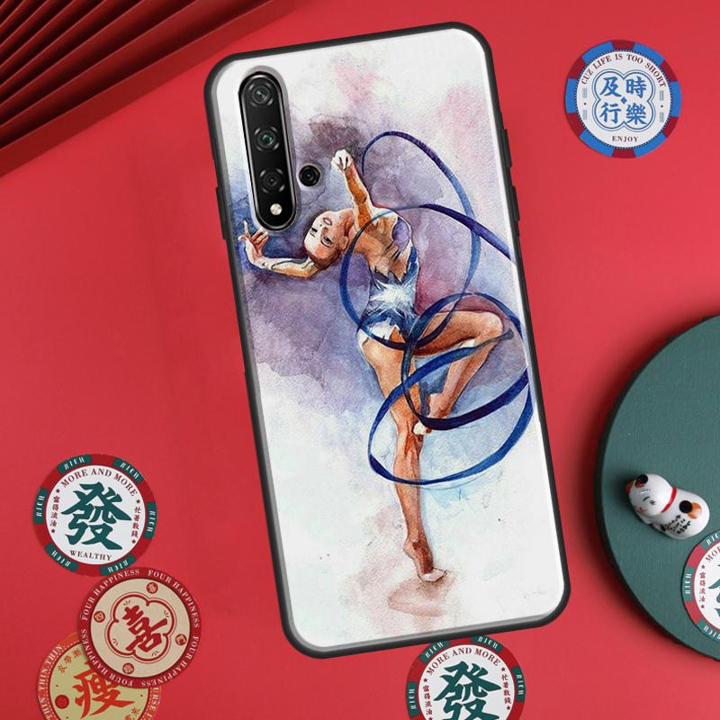 Gymnastics Oil Painting For Huawei P20 P40 P30 Lite P60 Pro Nova 12s 11i 12i 10 9 SE 5T Y91 Y90 Y60 Y70 Y72 Y61 Case