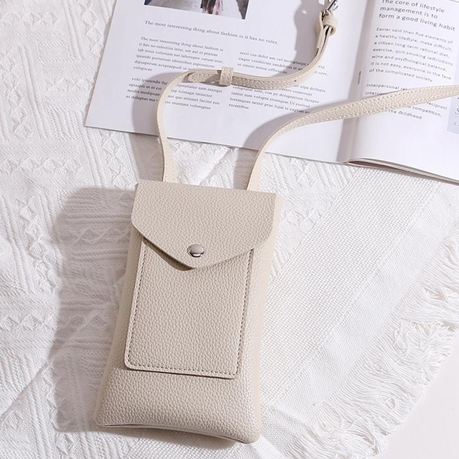 Women Bags Lychee Pattern Soft Leather Wallets Cell Phe Purse Flap Crossbody Shoulder Strap Handbag for Female Daily Bags Sac