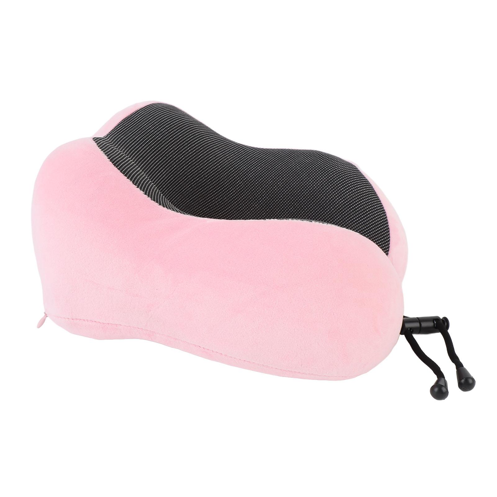 

Подушка для шеи для путешествий, эргономичная U-образная подушка для шеи из пеноматериала с эффектом памяти для автомобиля, самолета, офиса, сна, розовая розовый