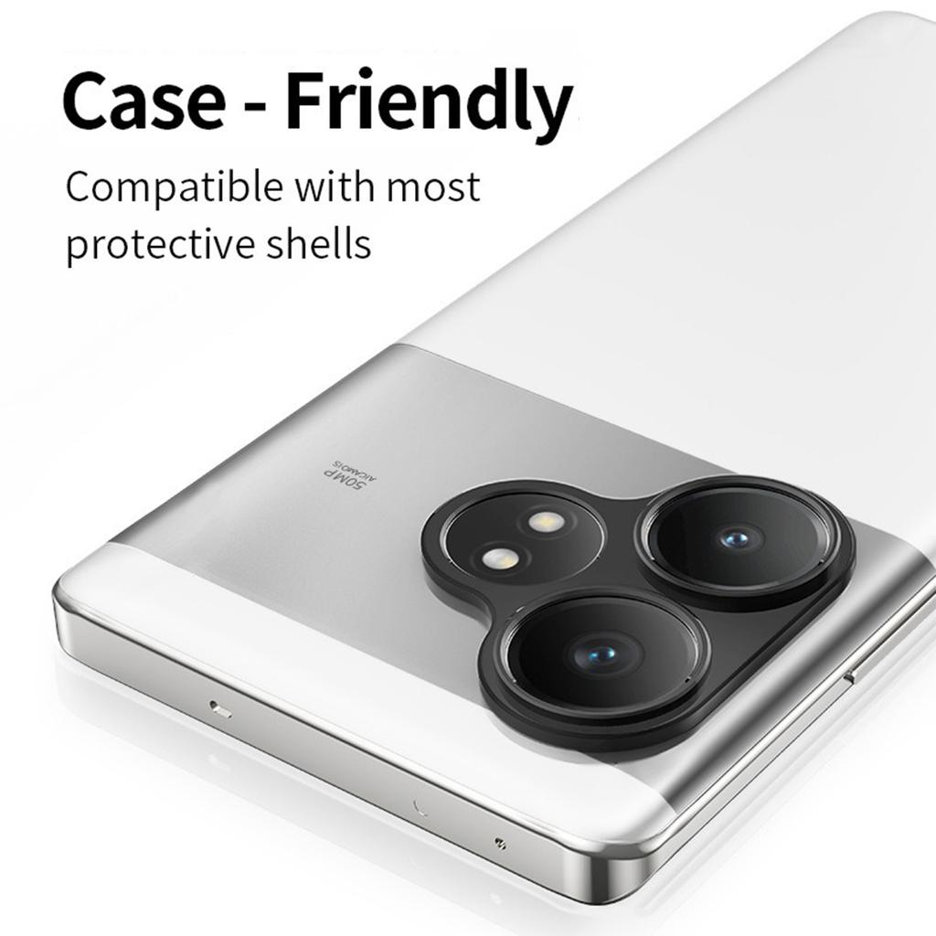 For Realme GT 6T 5G/GT 6 5G Hollow Lens Protector Aluminum Alloy Phone Camera Bezel Cover