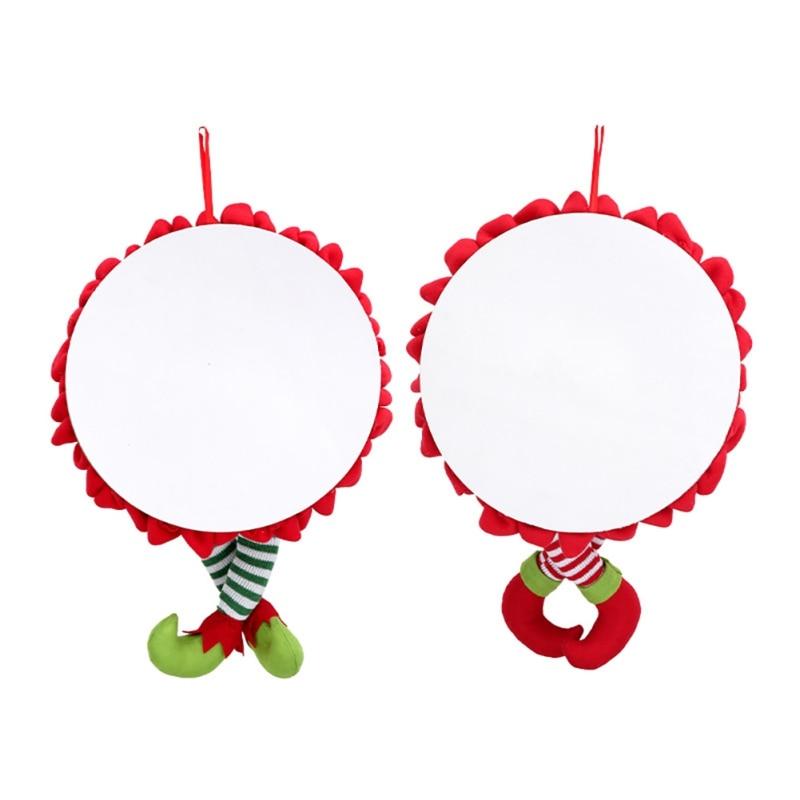 Świąteczne nogi elfa wianek jutowe pluszowe nogi do ozdób choinkowych