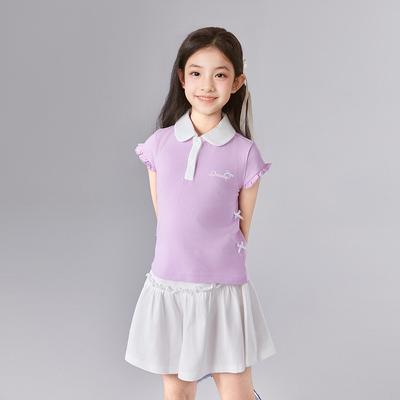 Ballet Sports Polo Set: 25 Summer Children's Versatile and Casual Two Piece Set for Infants and Girls