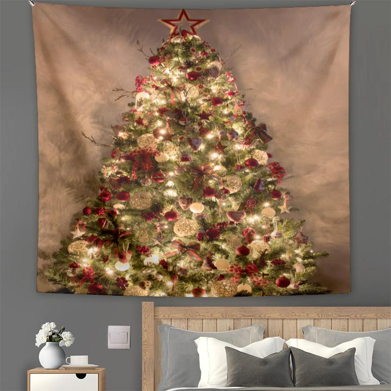 Christmas Tapestry Amazon European and American Holiday Christmas Background Cloth Bedroom