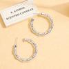 European and American Acrylic Gold-plated Stud Earrings Jewelry Personalized Fashion High Sense Gold Creative Circle Set