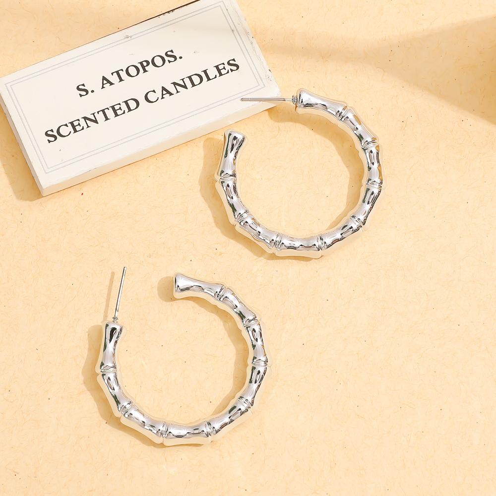 European and American Acrylic Gold-plated Stud Earrings Jewelry Personalized Fashion High Sense Gold Creative Circle Set