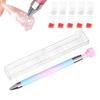 1 Set Rhinestone Picker Tool with Refills DIY Nail Art Rhinestone Painting Decoration Dotting Refillable Wax Pen Rotatable Rhinestone Pick-up Tools