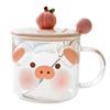 Creative Cute Cartoon Cute Pig Cute Dog High Borosilicate Glass Mug Cup Coffee Cup Water Cup Couple Breakfast Cup