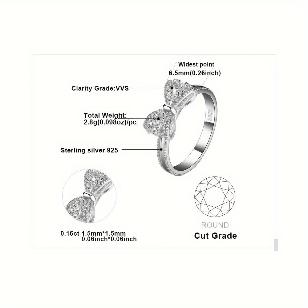 Pure silver simple and elegant bow design decorative women's ring, suitable as a gift for girls on dates, for daily decoration, exquisite jewelry