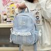Schultasche Koreanisch Lässig Gestreifte Schultasche Rucksack für weibliche Schüler Große Kapazität Klassenfahrt Pendler Reise Rucksack Rucksack