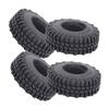4PCS Rubber Tires Wear Resistance 1 10 RC Climbing Car Tire Replacement for SCX10 115mm Diameter 40mm Width Black