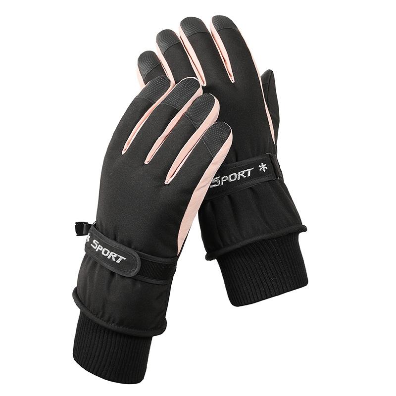 Ski Gloves for Men and Women Outdoor Cycling  Touch Screen  Warm  Fleece and Thickened Gloves  Waterproof and Anti Slip