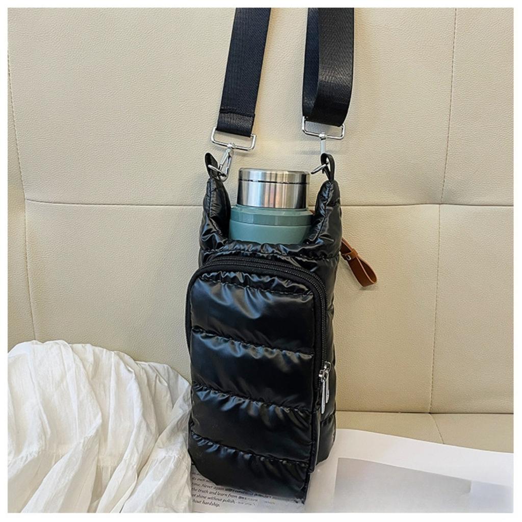Portable Down Bottle Cover, Fashionable Insulation Foam Cup Cover, Multifunctional Kettle Protection Bag, Outdoor Waterproof Crossbody Bag