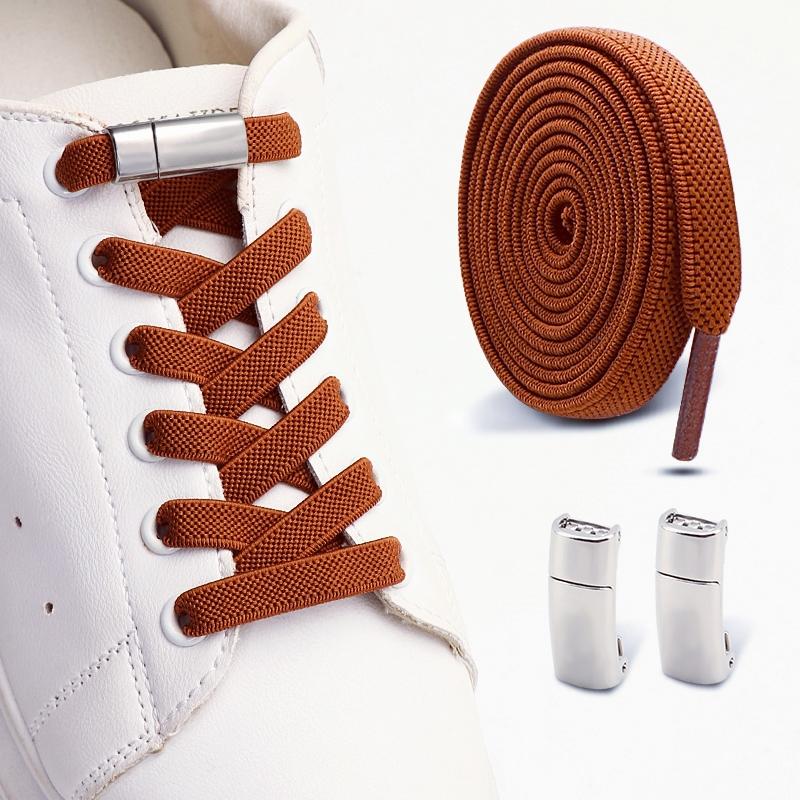 Lacci magnetici per sneakers senza nodo, lacci elastici per scarpe per adulti e bambini, lacci elastici senza nodo, accessori per scarpe, 1 paio/2 paia