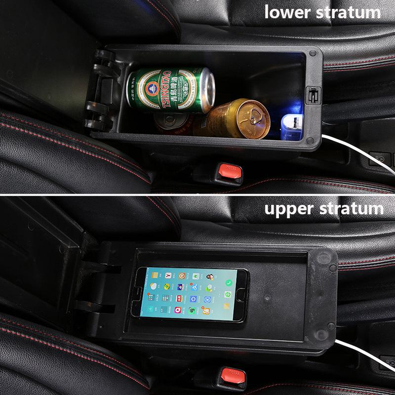 For Peugeot 308 T7 SW Armrest Box For Citroen C4 Car Armrest Retrofit Parts Storage Box USB Accessories 2008 2009 2010 2011 2012