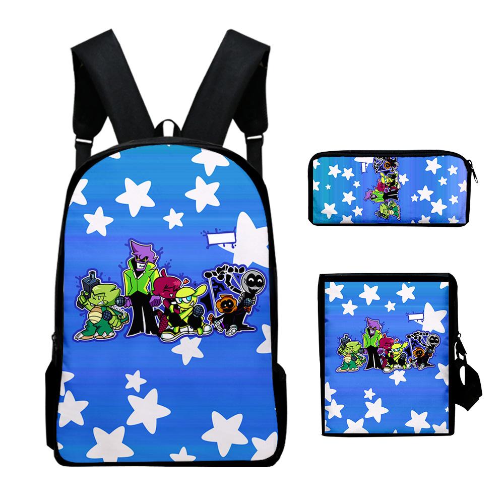 Popular Novelty Friday Night Funkin 3D Print 3pcs/Set School Bags Laptop Daypack Backpack Inclined shoulder bag Pencil Case