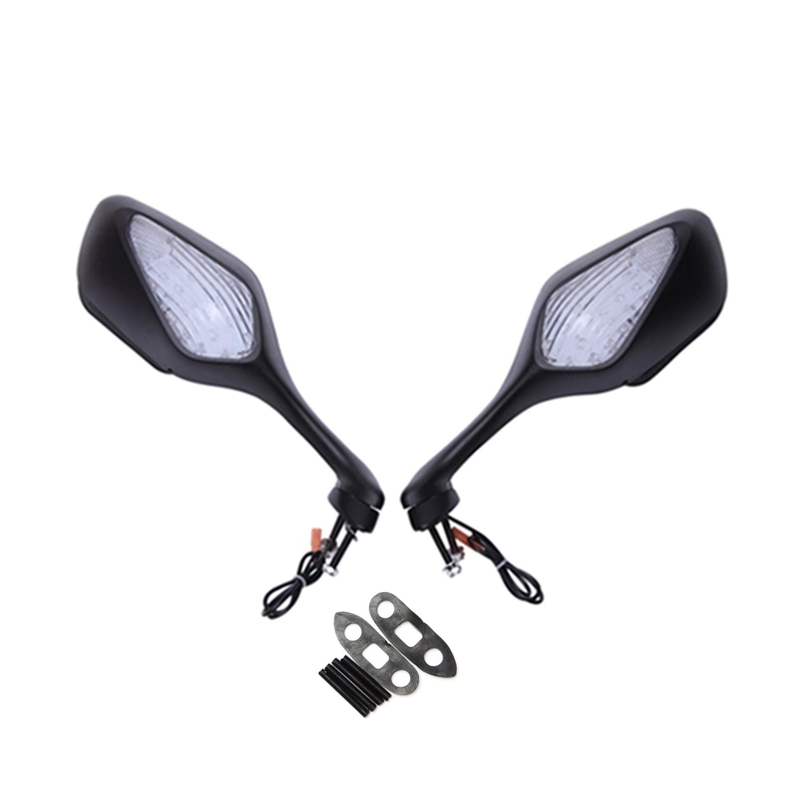 

Motorcycle Adjustable Rear View Mirror with Integrated LED Turn Signals Suitable For GSXR600 GSXR750 GSXR1000 K8 K9 2pcs B прозрачный