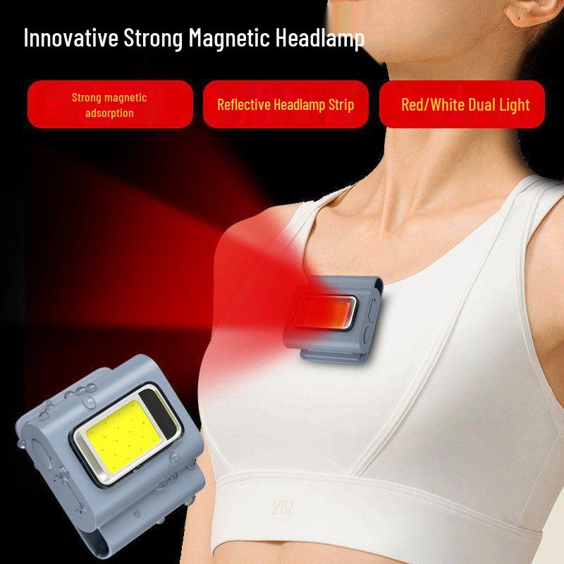Rechargeable Clip-On Mini Chest Light for Night Running and Outdoor Sports