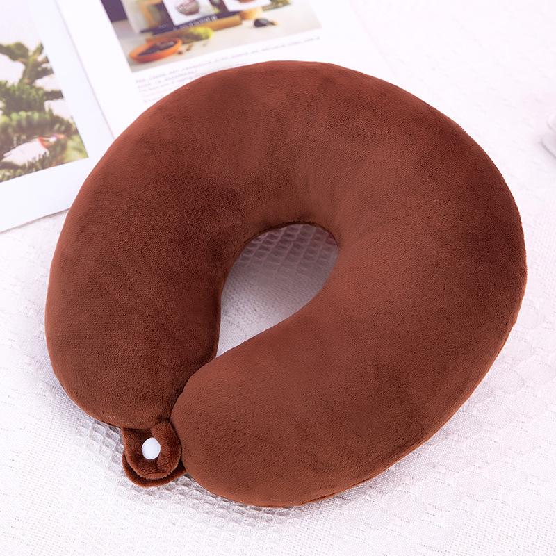 U-Shaped Travel Neck Pillow - Portable Car Support, Multi-Color Options, PP Cotton Comfort