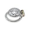 Stainless Steel Cross CB Chastity Device Men's Hollow Fake Mother Flat Short Chastity Lock