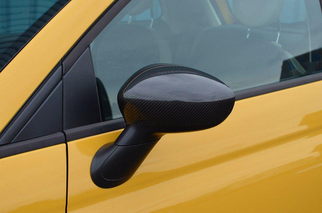 Overlays for Mirrors 2007-2015 (2 Pcs, Natural Carbon) for Fiat 500/500L