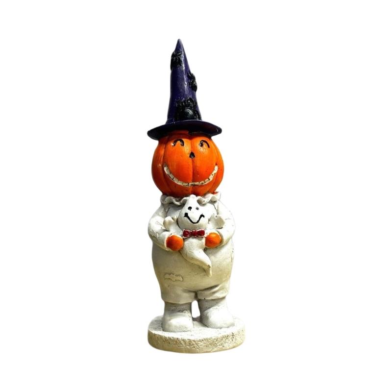 

Hat Smiling Pumpkin Resin Figurine - Halloween Decor for Indoor Outdoor, Festive Home Decor 1