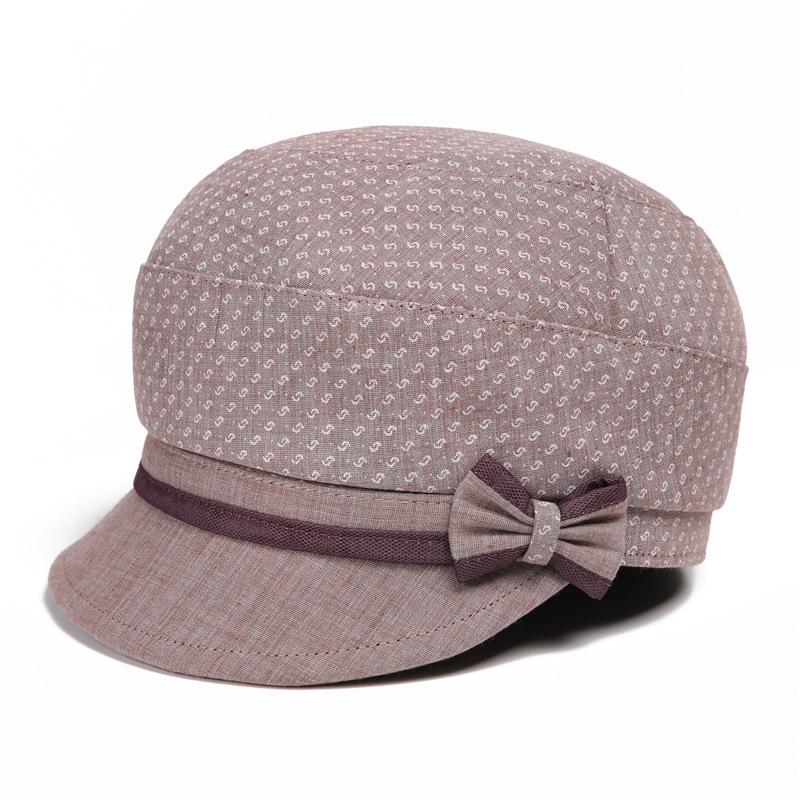 Spring and Autumn Hat Women's Autumn Thin Cloth Hat Peaked Hat Elderly Hat