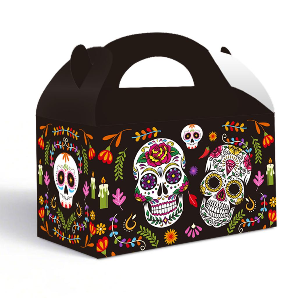 Mexican Day Of The Dead Ghost Day Party Decorative Gift ******Dead Skeleton Food Packaging Portable Box Customized