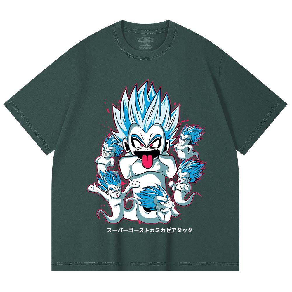 230 Gsm 100% Cotton Dragon Ball V55 Kamikaze Print Unisex Heavy Cotton T Shirt