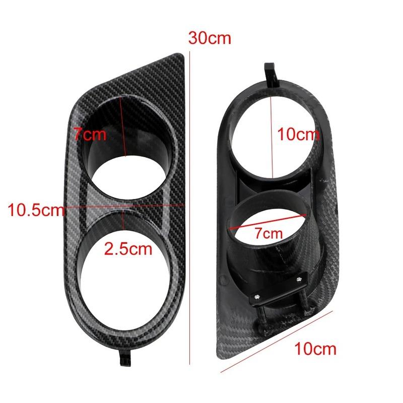 2x Frontstoßstange Nebelscheinwerferabdeckung für BMW E46 M3 2001 2002 2003 2004 2005 2006 Auto Doppel-Loch-Umrandung Luftkanal-Gitter Rennsport-Stil