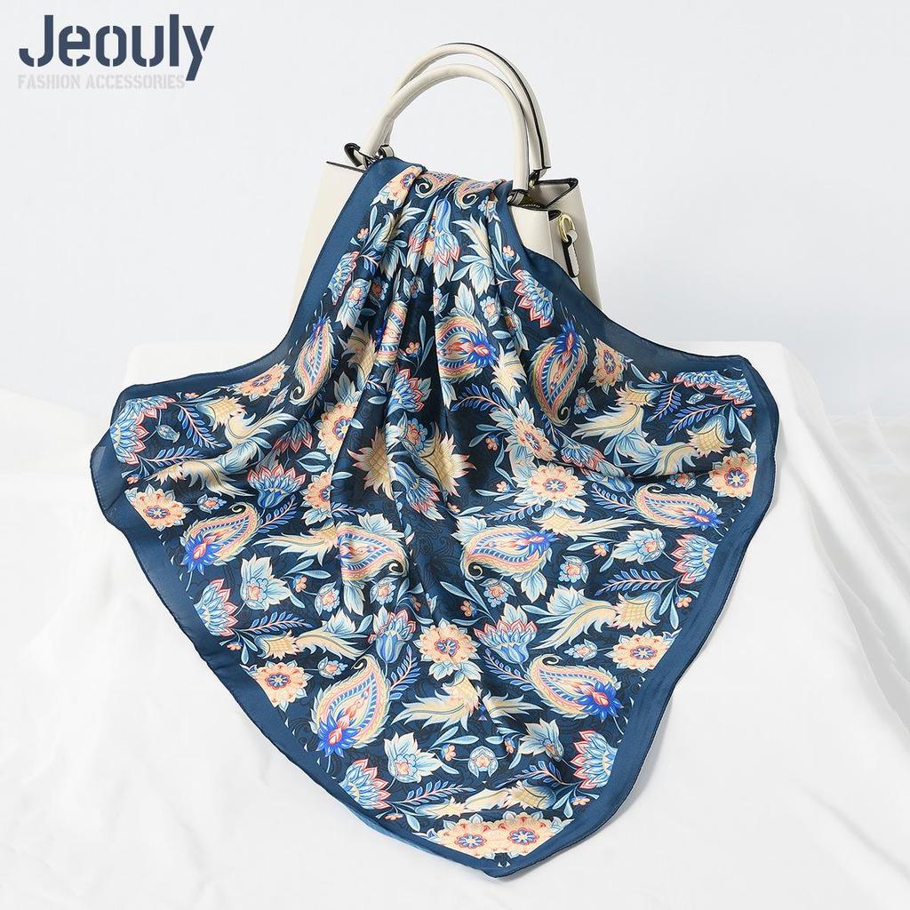 Cross-Border 70cm Silk Cashew Print Scarf - Autumn/Winter Women's Fashion Headscarf